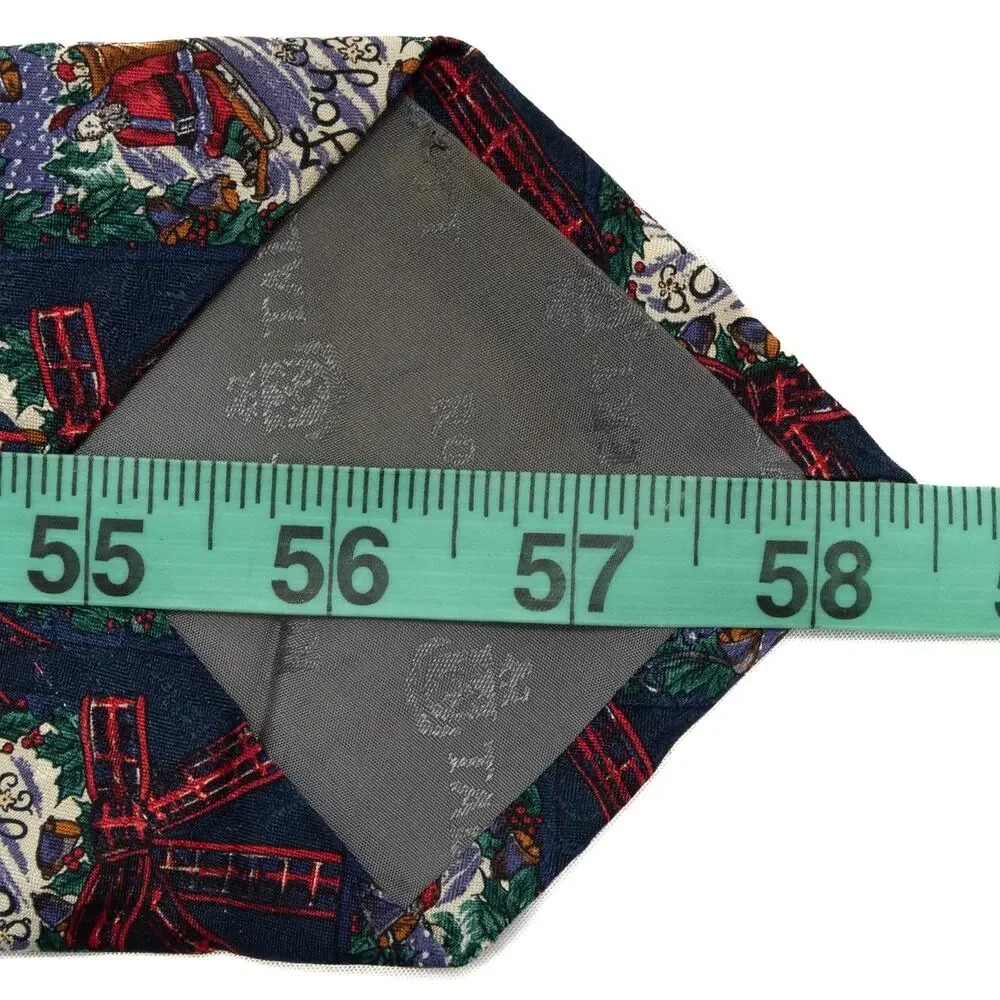 Robert Talbott Christmas Designer 100% Silk Neck Tie Necktie Made In Italy